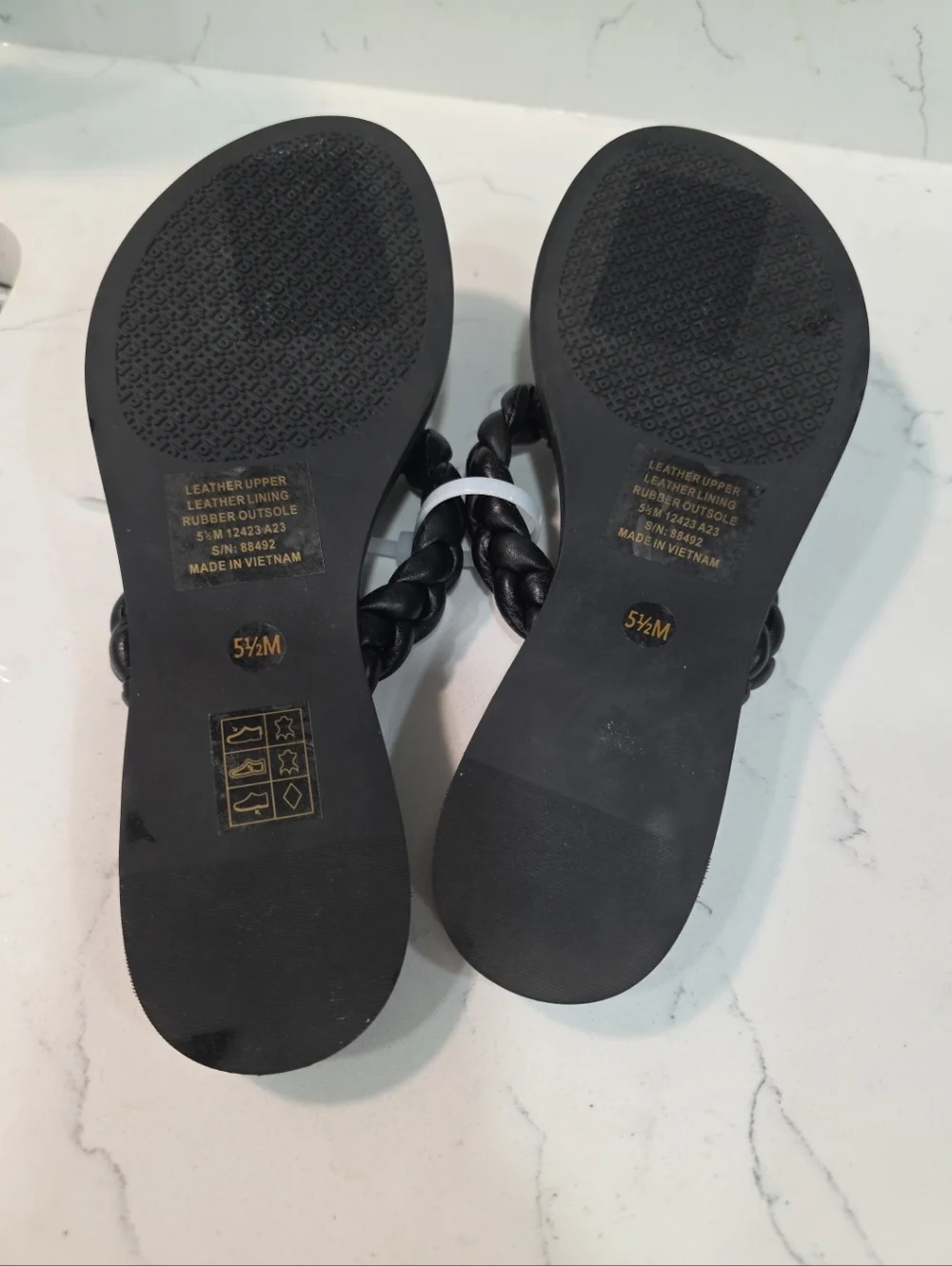 Tory Burch Braided Benton Leather Thong Sandal size 5.5 - Picture 5 of 8